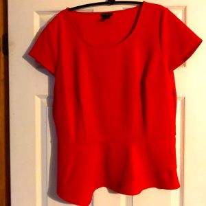 Ann Taylor asymmetrical hem too, bright coral.